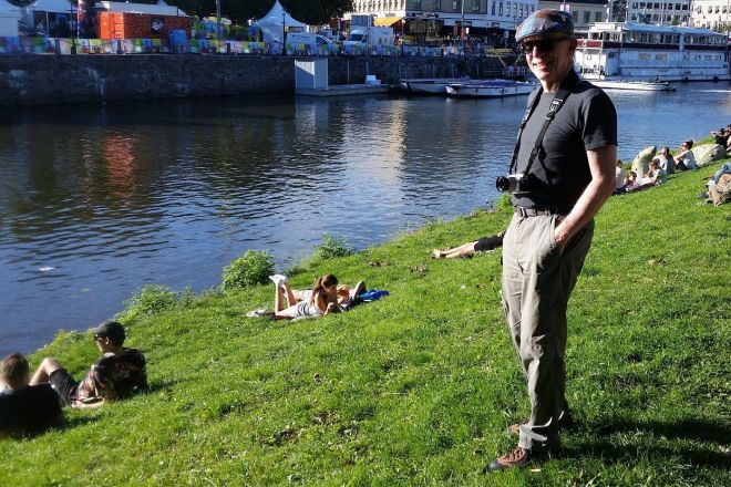 clay along waterfront